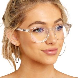 QUAY Walk On Blue Light Glasses Crystal Clear